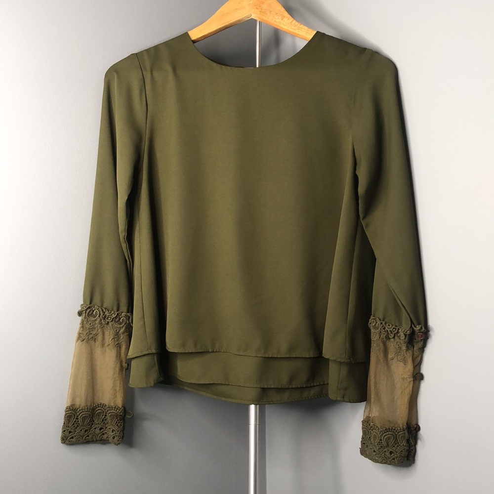 Walter Baker | Olive Sleeved Top